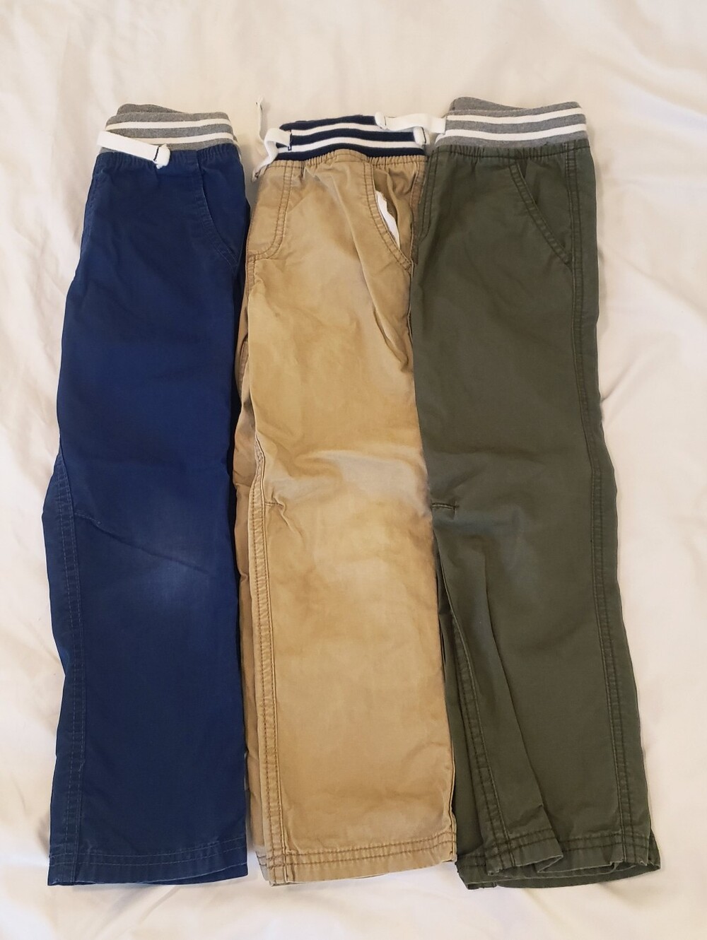 Carter's Boys Size 5 Pull-On Pants - Blue, Khaki & Olive